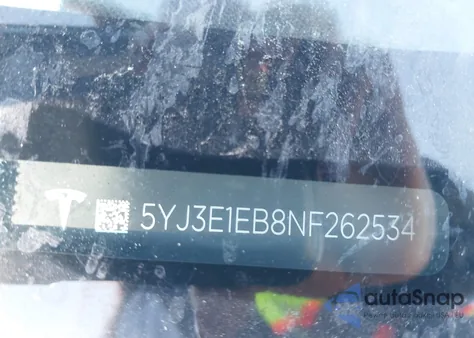 2022 Tesla Model 3 Long Range Dual Motor All-Wheel Drive z USA, uszkodzony, nr VIN 5YJ3E1EB8NF262534